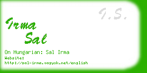 irma sal business card